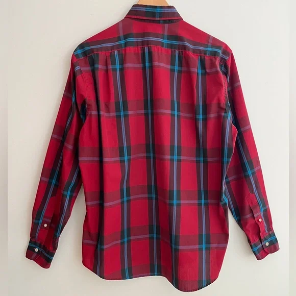 VINTAGE Ron Chereskin Plaid Long Sleeve Button Front Casual Shirt Made Hong Kong - Picture 3 of 13
